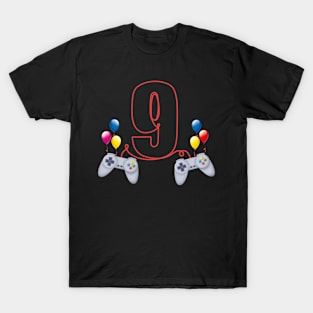 9th Birthday Boy Toddlers Video Gamer T-Shirt